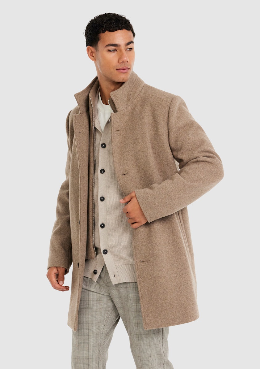 Sand Gisburn Wool Coat