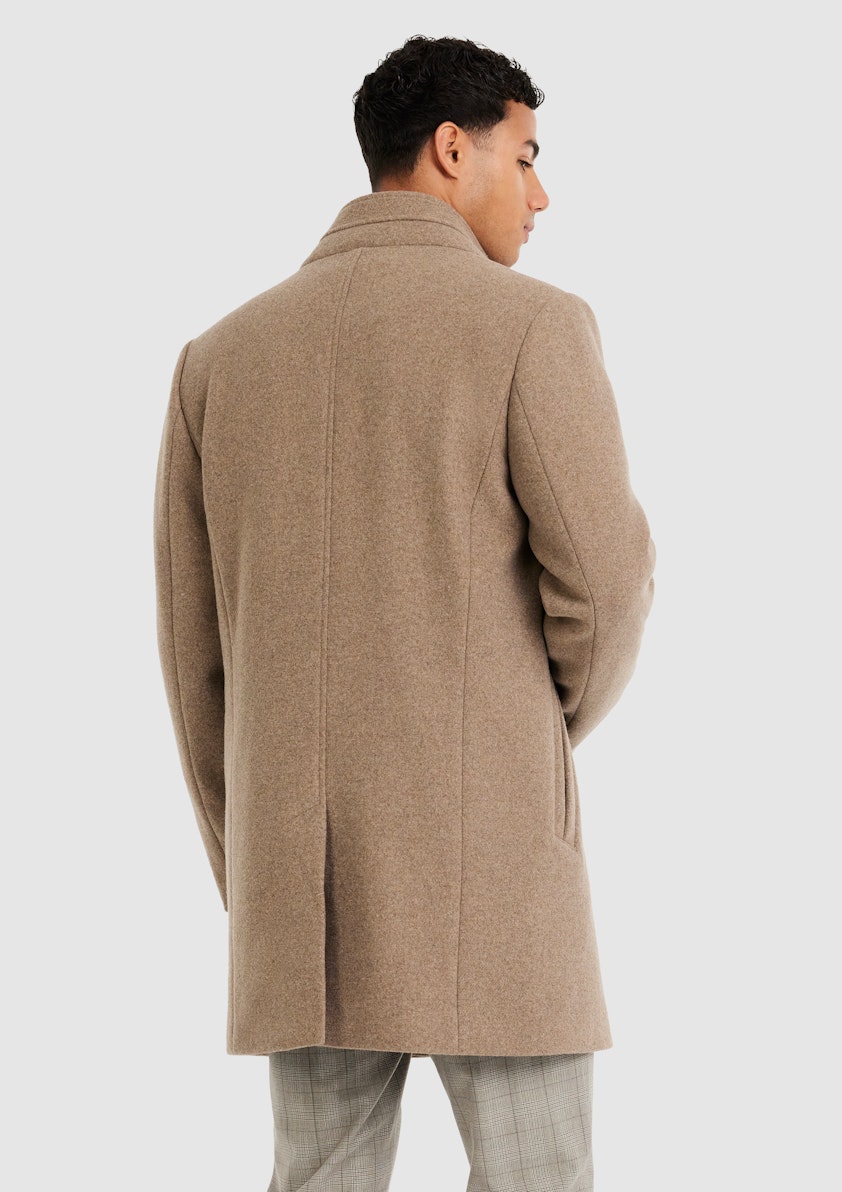 Sand Gisburn Wool Coat