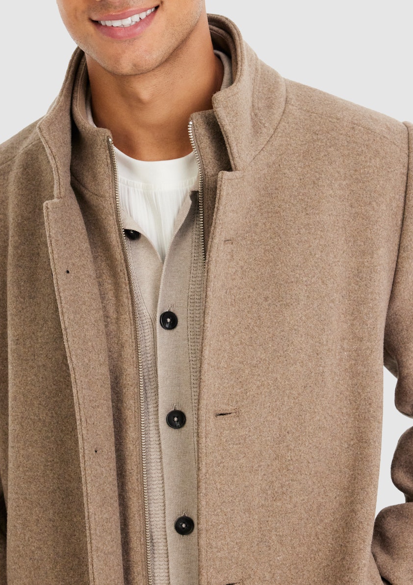 Sand Gisburn Wool Coat