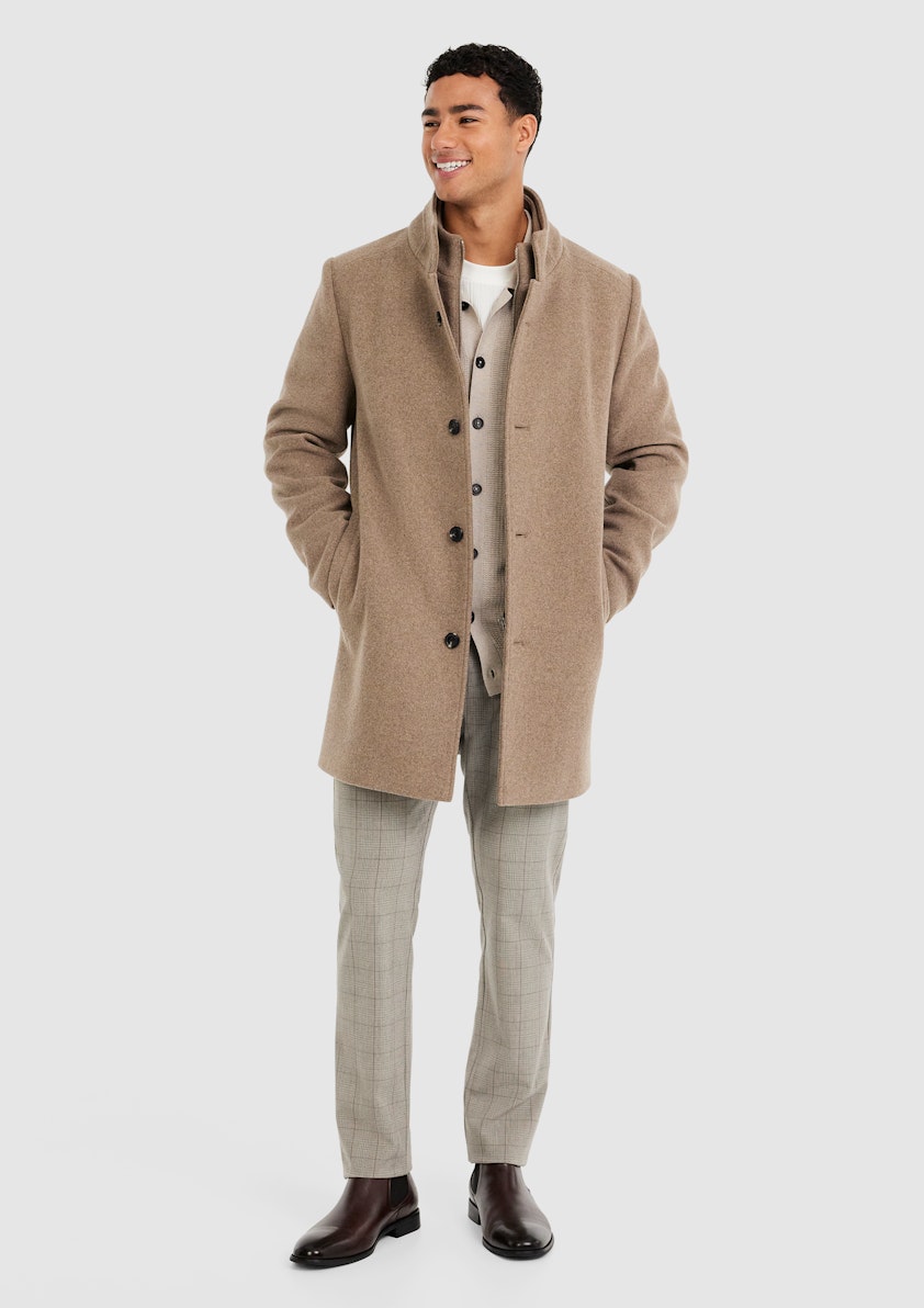 Sand Gisburn Wool Coat