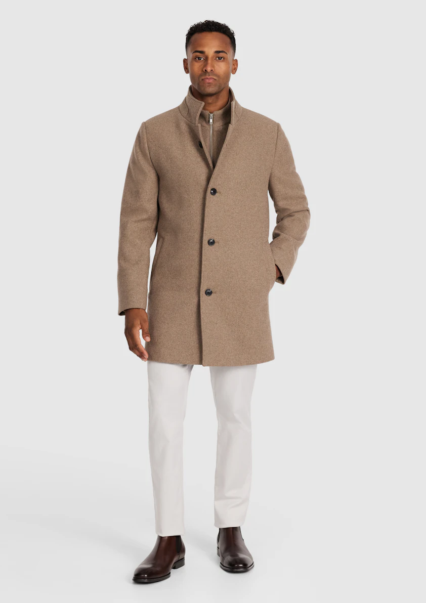 Sand Gisburn Wool Coat