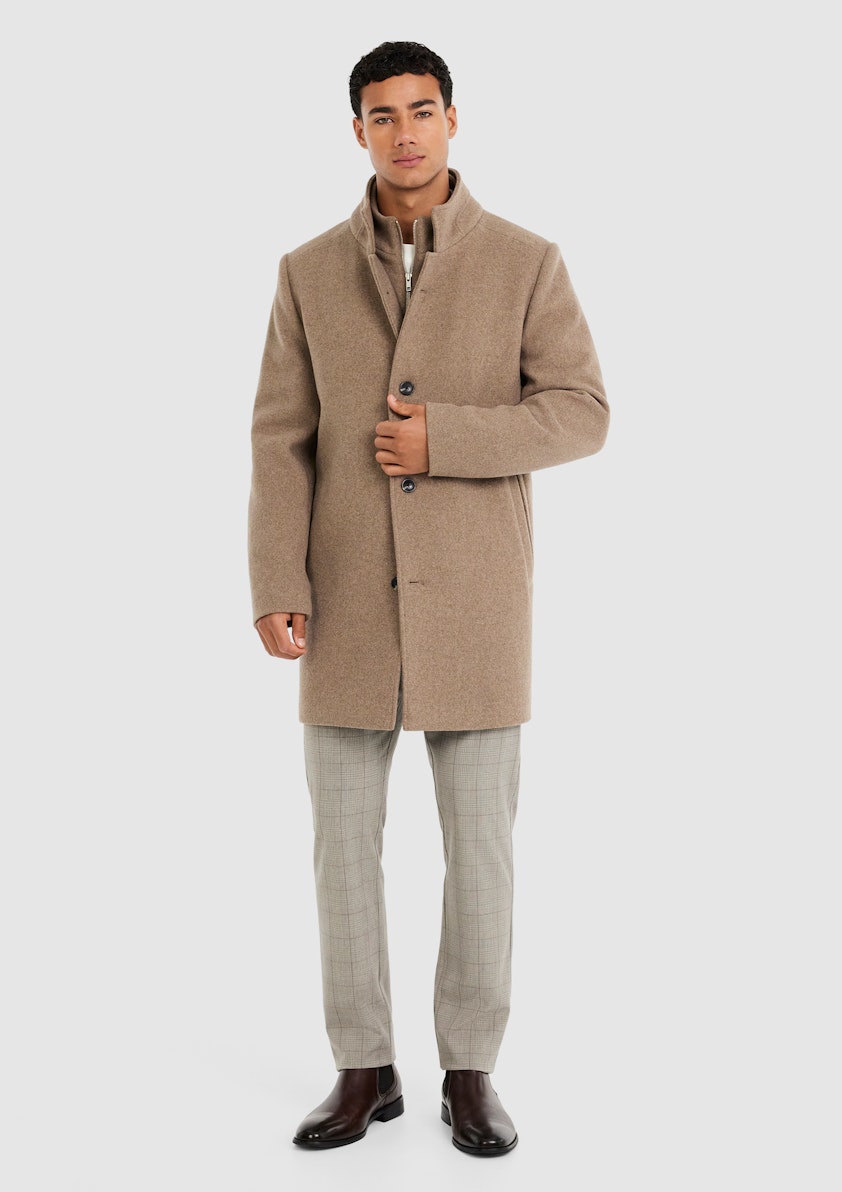 Sand Gisburn Wool Coat
