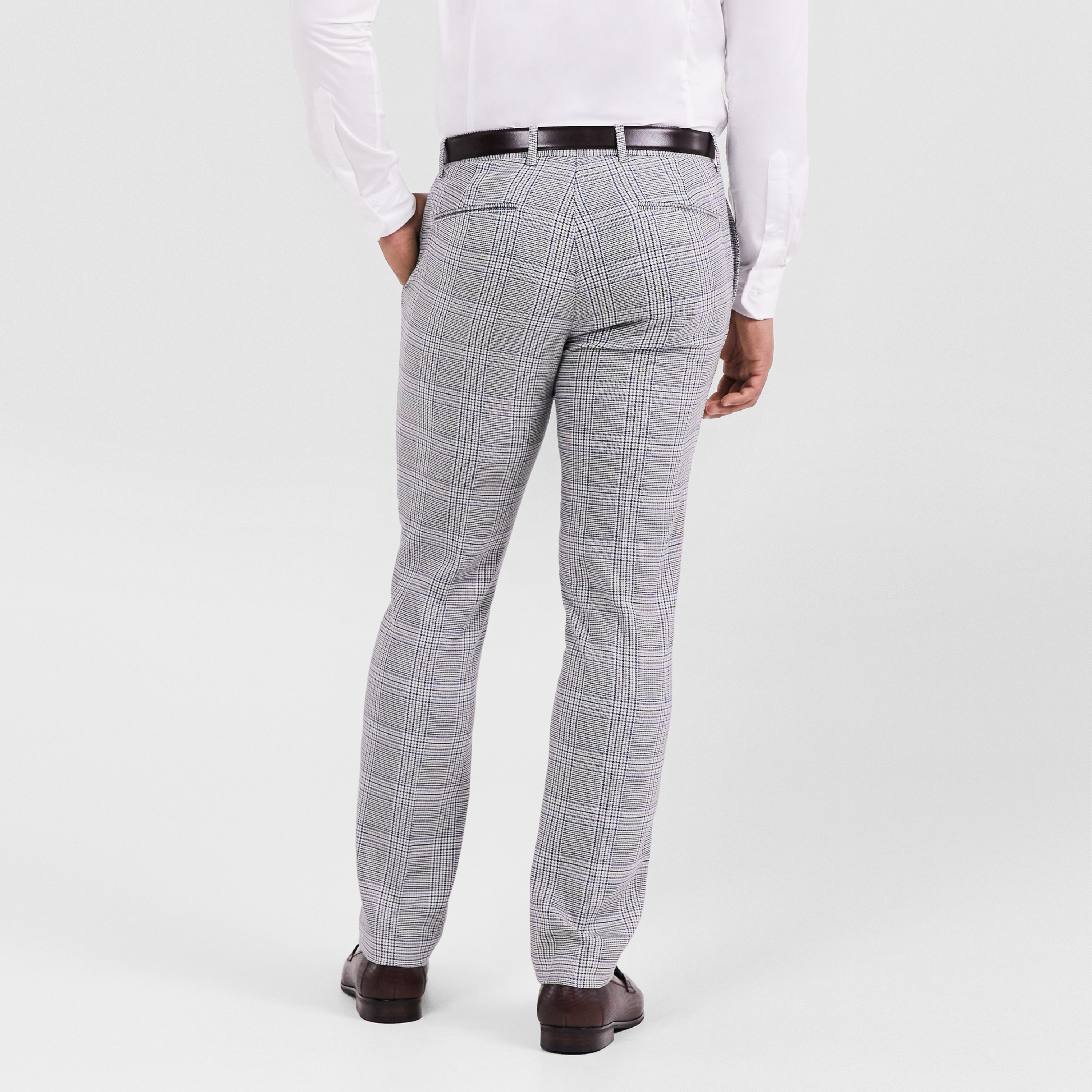 Mid Grey Duval Slim Check Pant | Men's 