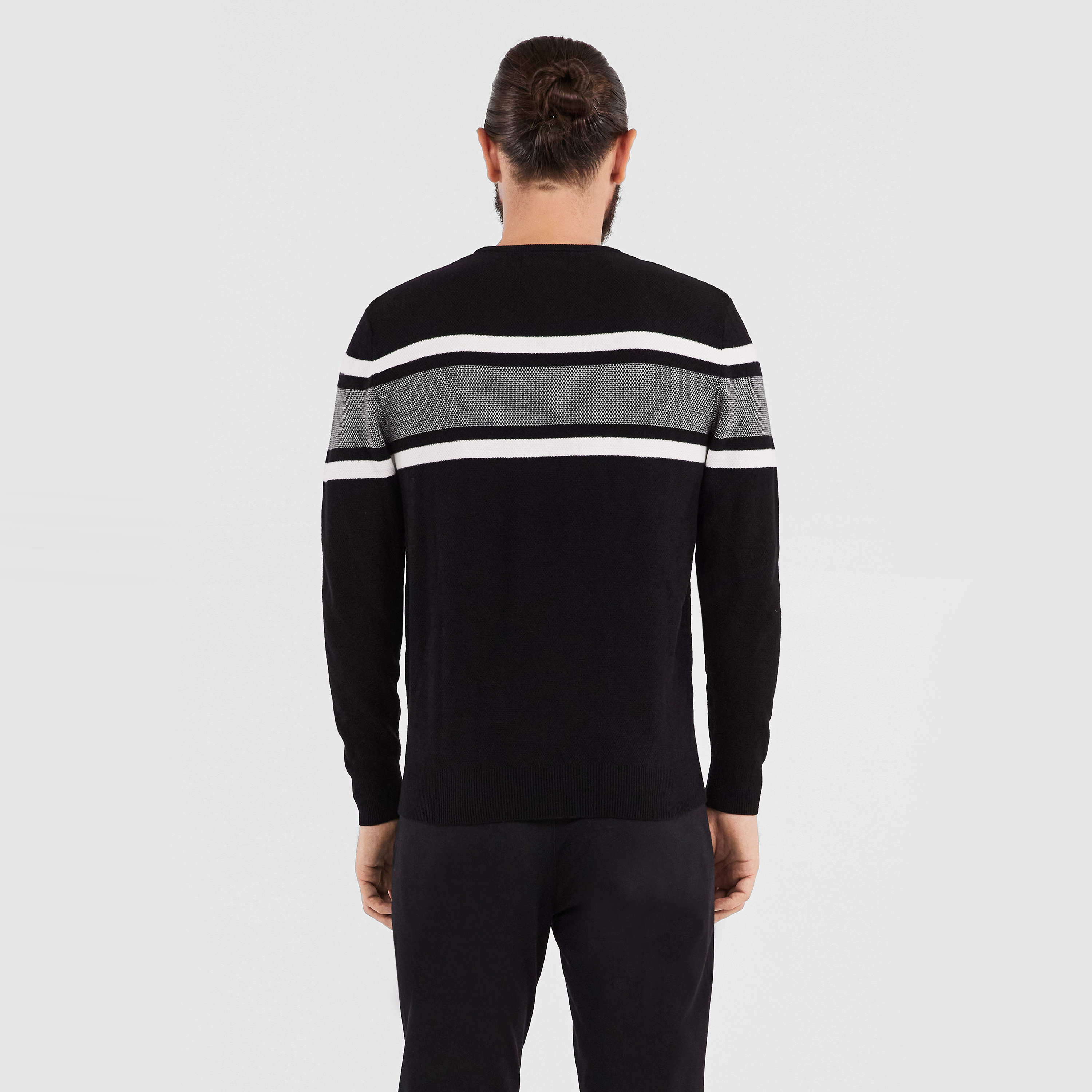 Black Haywood Textured Knit | Men's 