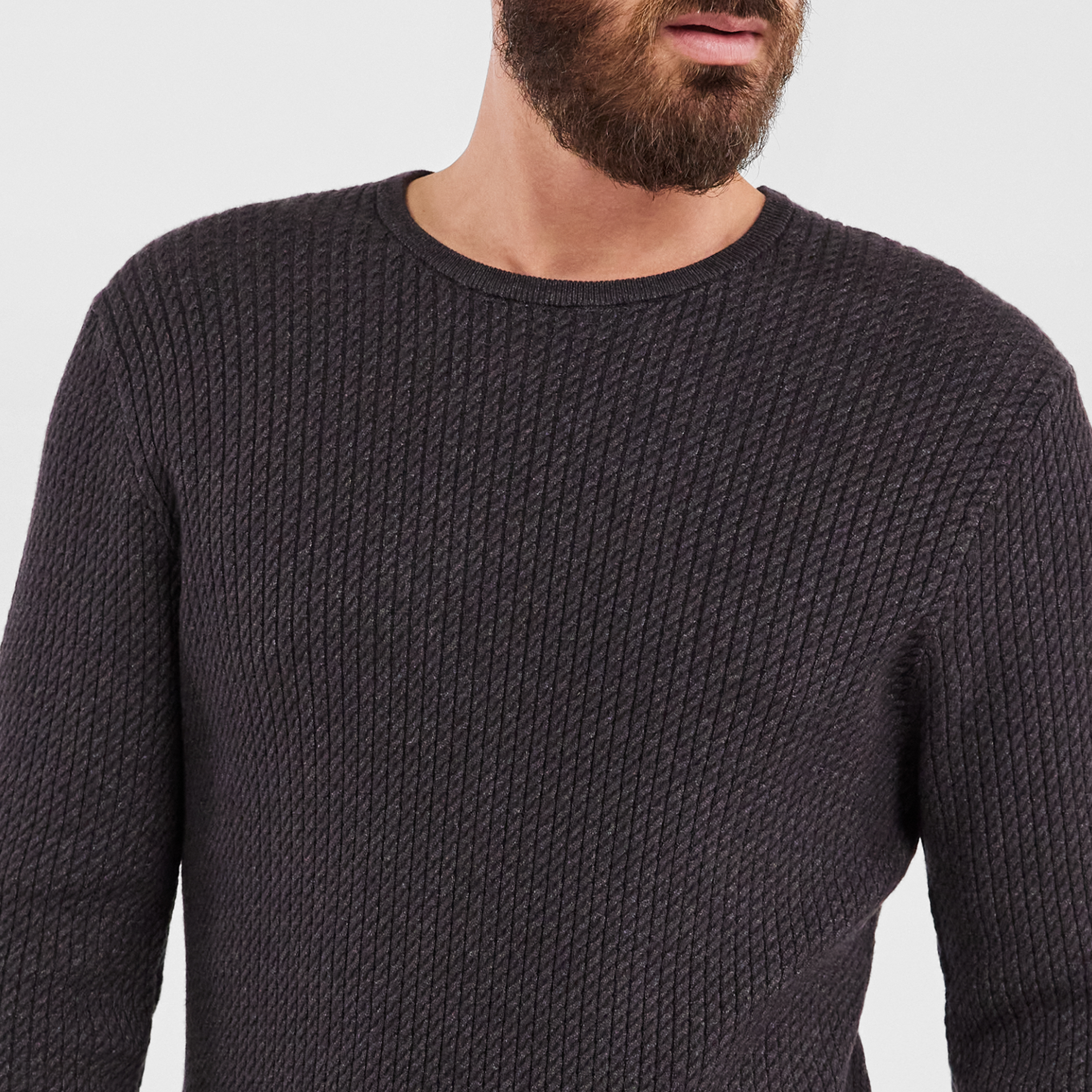 Dark Grey Coleridge Textured Knit | Men 
