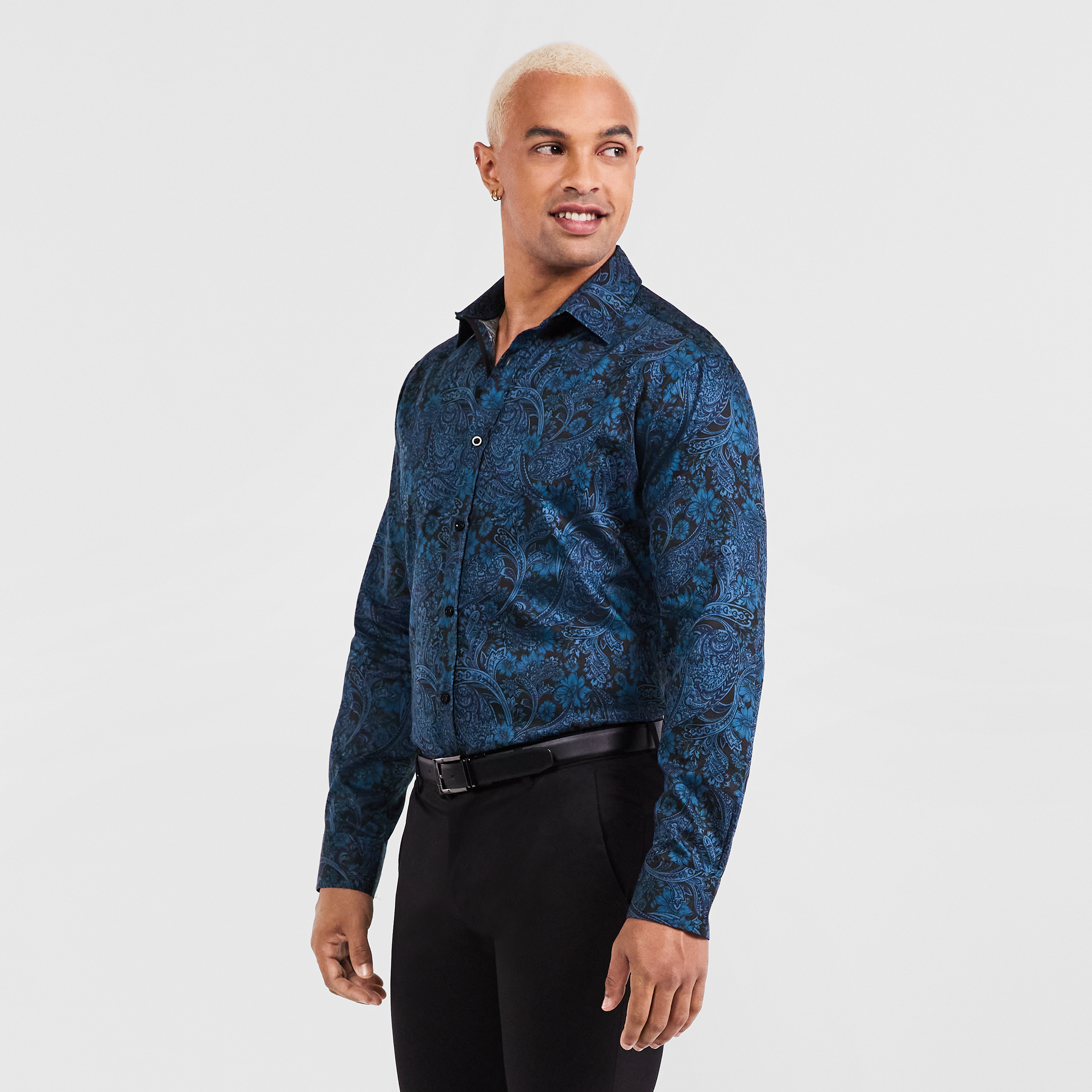 Navy Montclair Paisley Shirt | Men's 