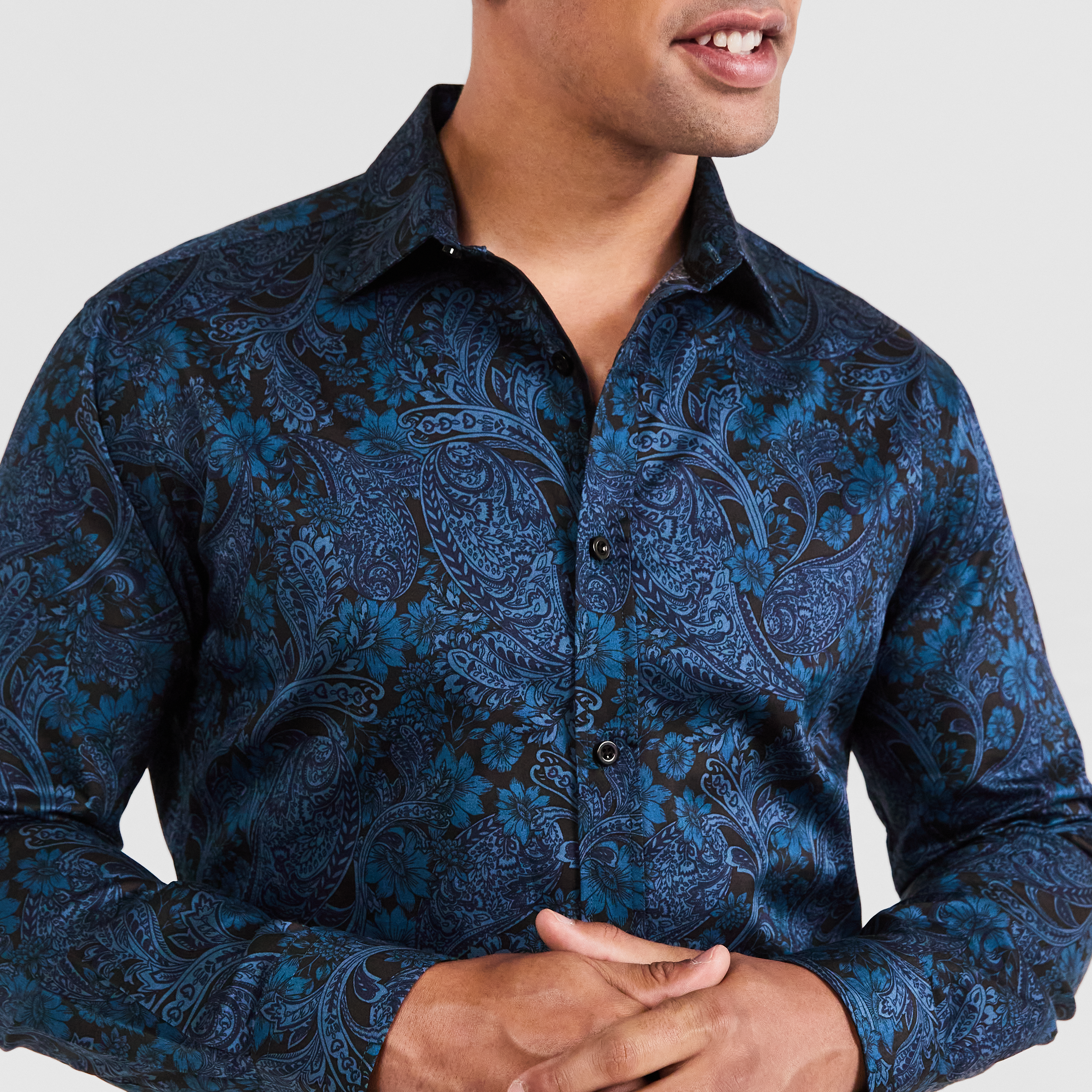 Navy Montclair Paisley Shirt | Men's 