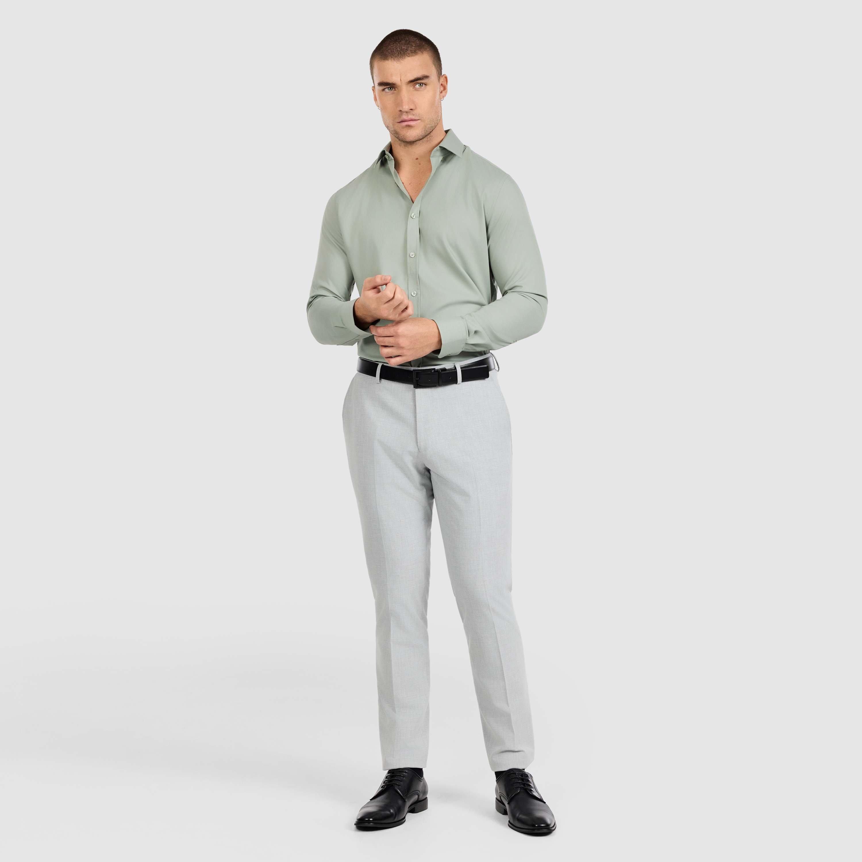 Green Eyre Slim Stretch Bamboo Shirt