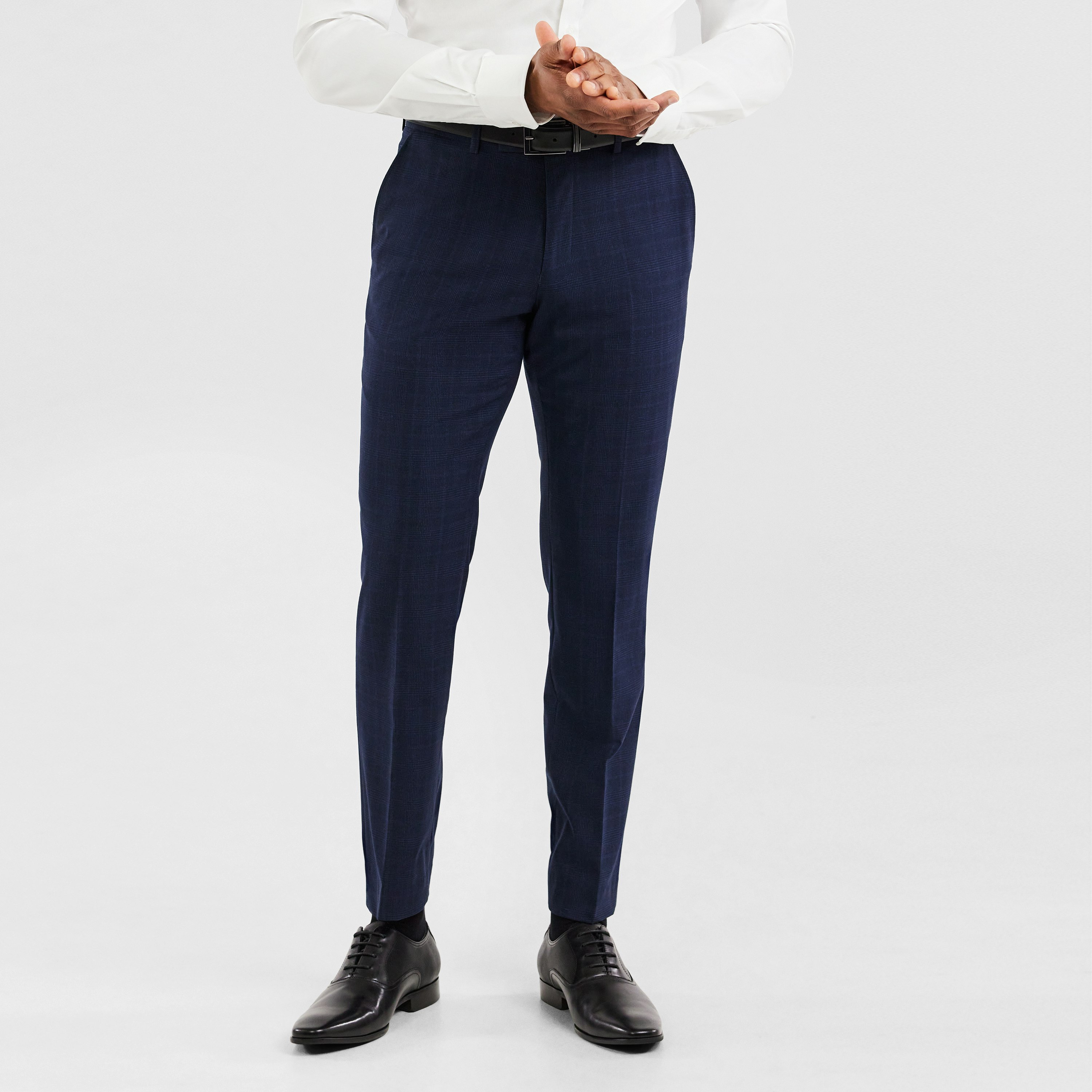 Navy Rhys Check Pant | Men's Bottom | Tarocash AU