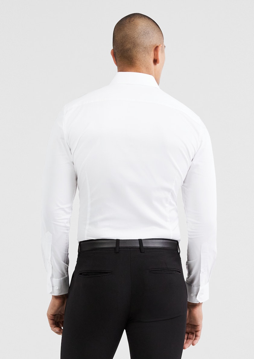 White Maximo Slim Stretch Shirt