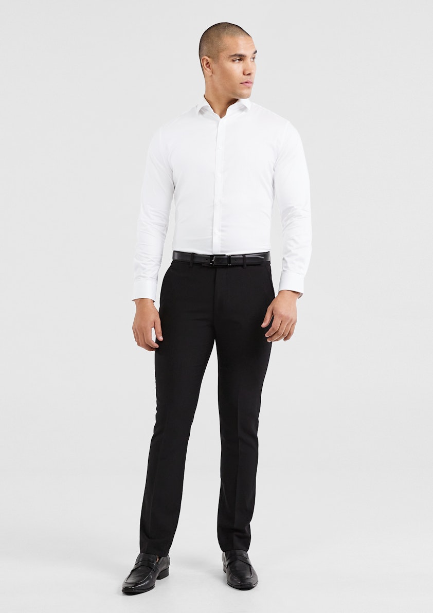White Maximo Slim Stretch Shirt