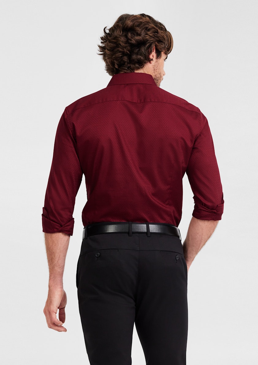 Red Roko Slim Textured Shirt