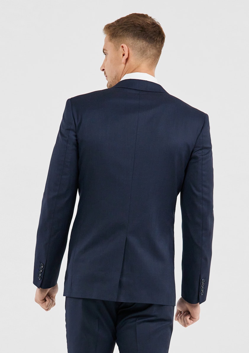 Navy Kya Slim Wool Suit Jacket