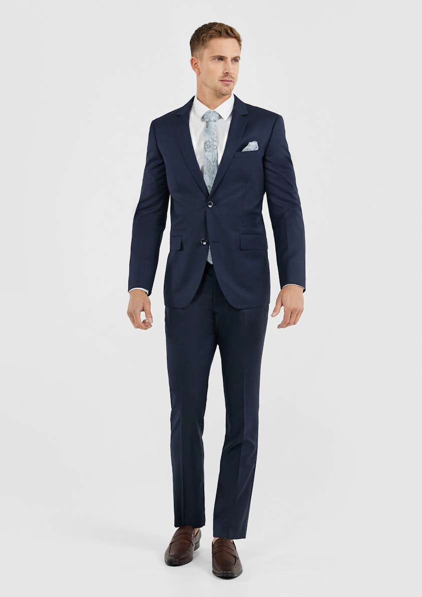 Navy Kya Slim Wool Suit Jacket