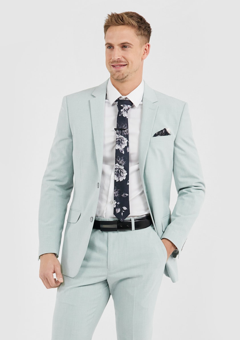 Light Green Trae Slim Suit Jacket | Men's Tops | Tarocash AU