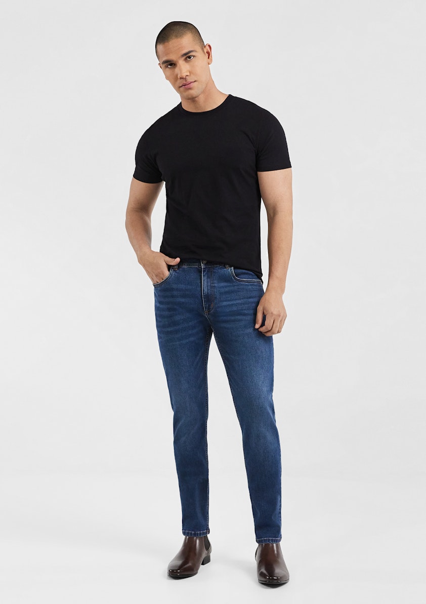 Black Pure Cotton Crew Neck T Shirt