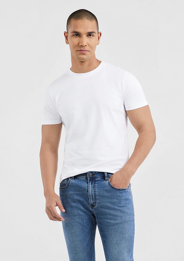 Pure Cotton Crew Neck T Shirt