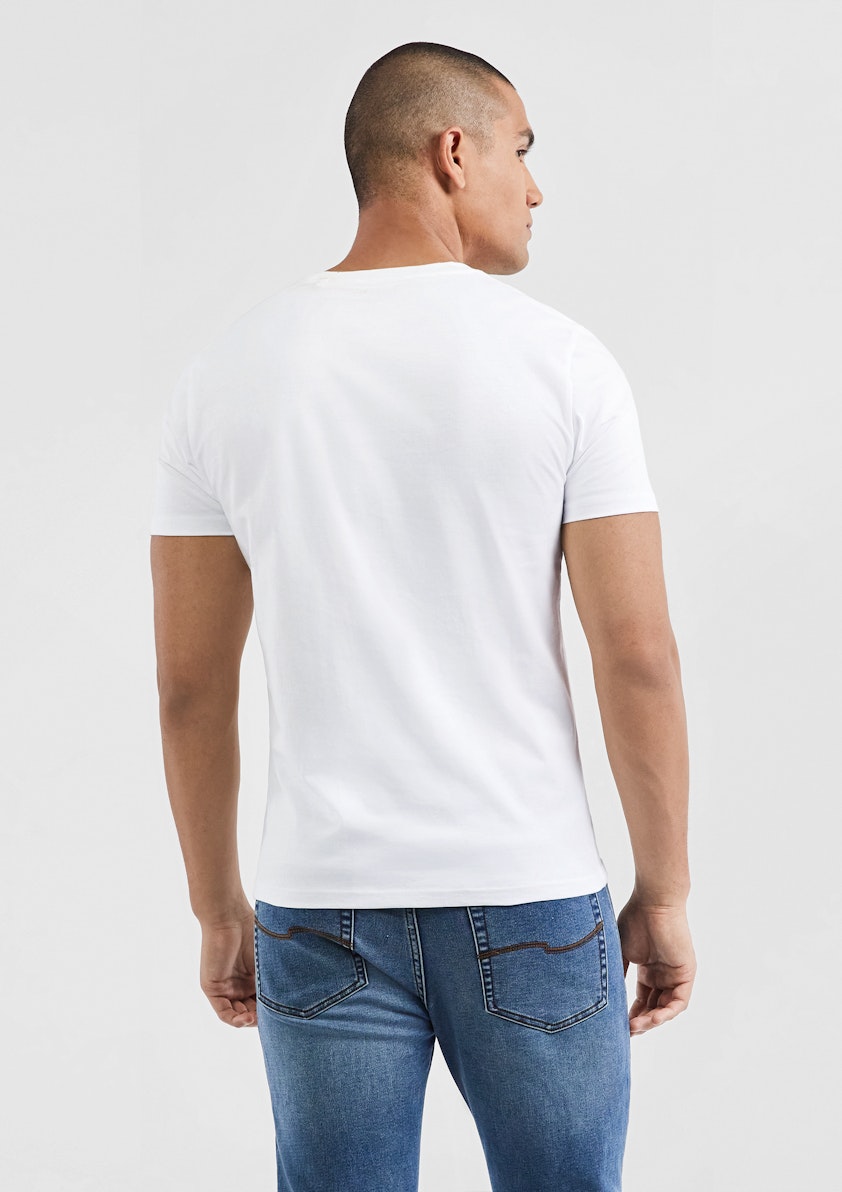 White Pure Cotton Crew Neck T Shirt