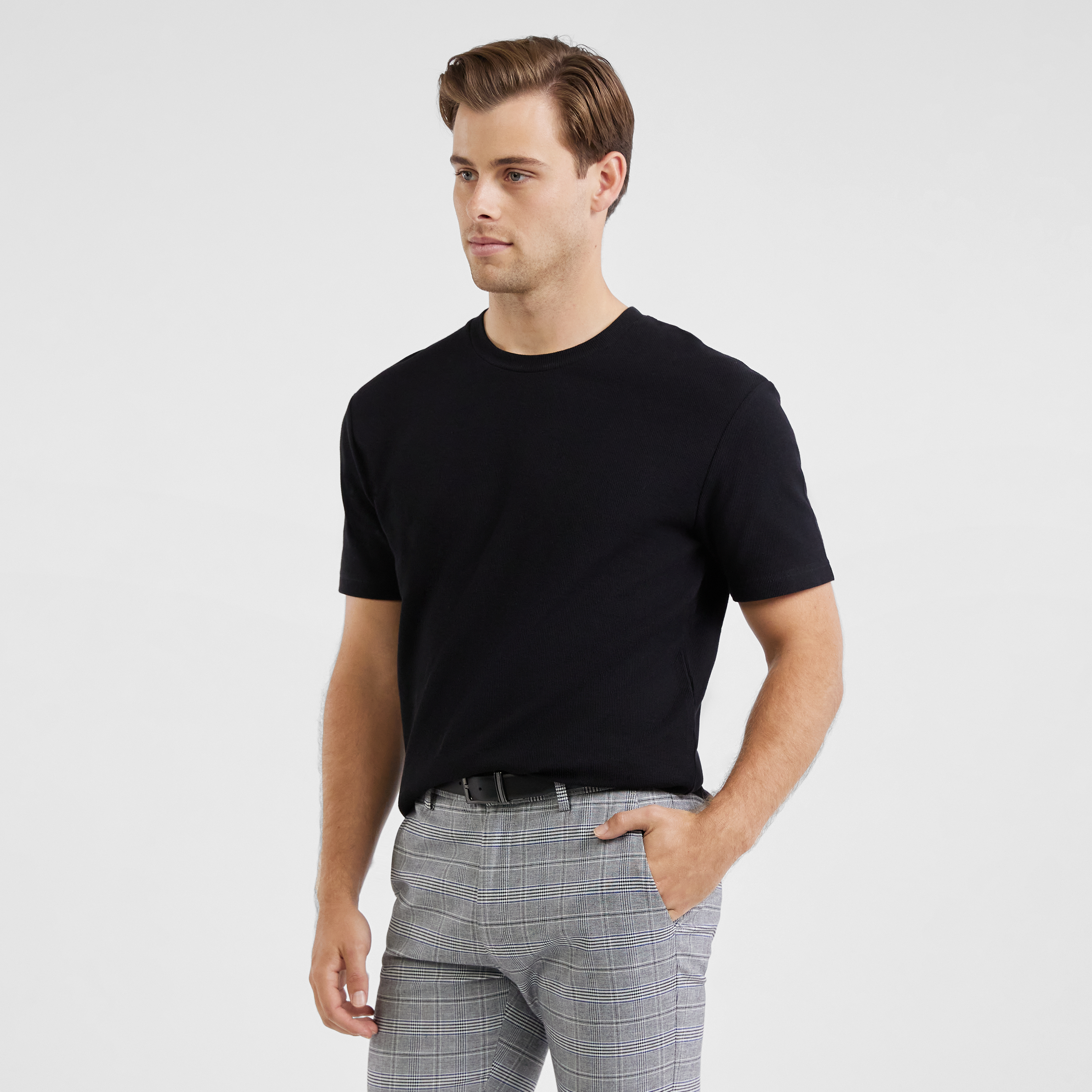 Monte Textured Crew T Shirt