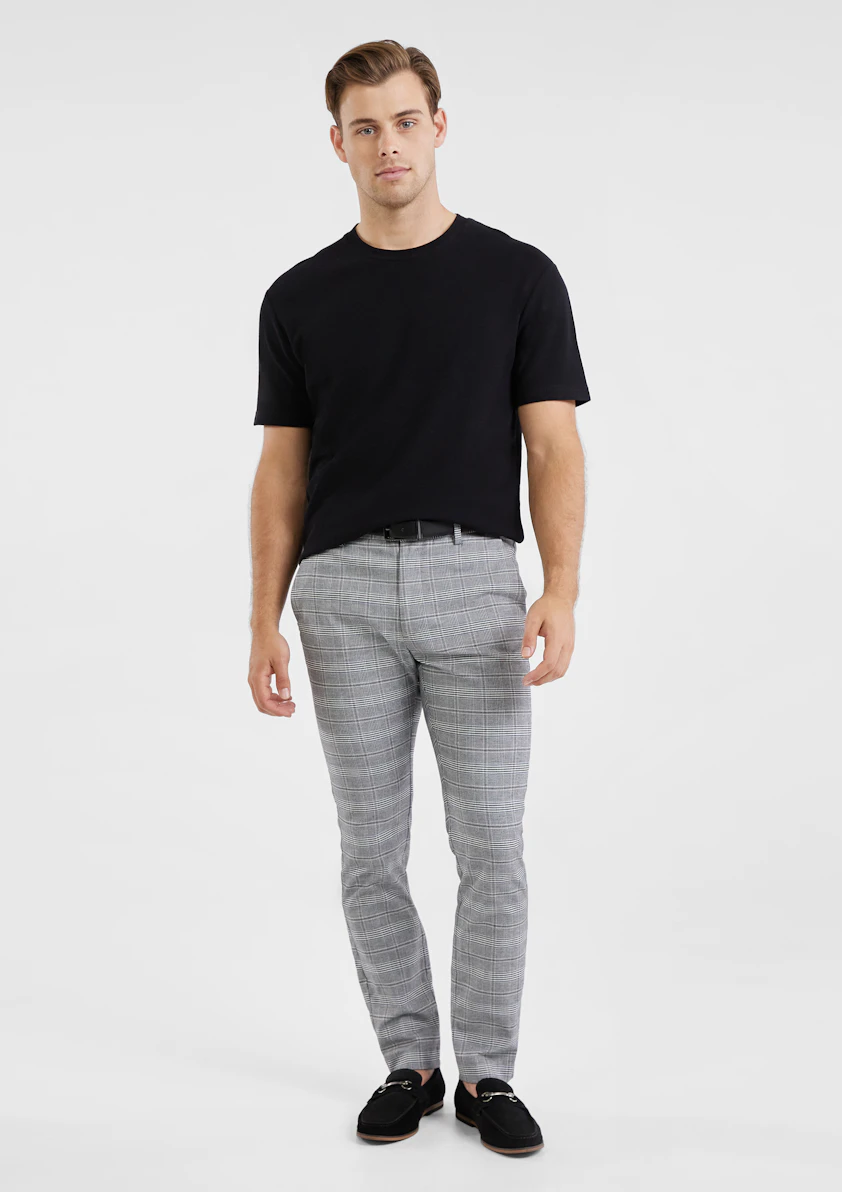 Black Monte Textured Crew T Shirt