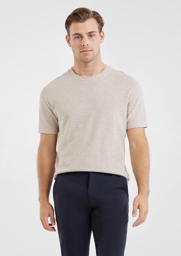 Monte Textured Crew T Shirt
