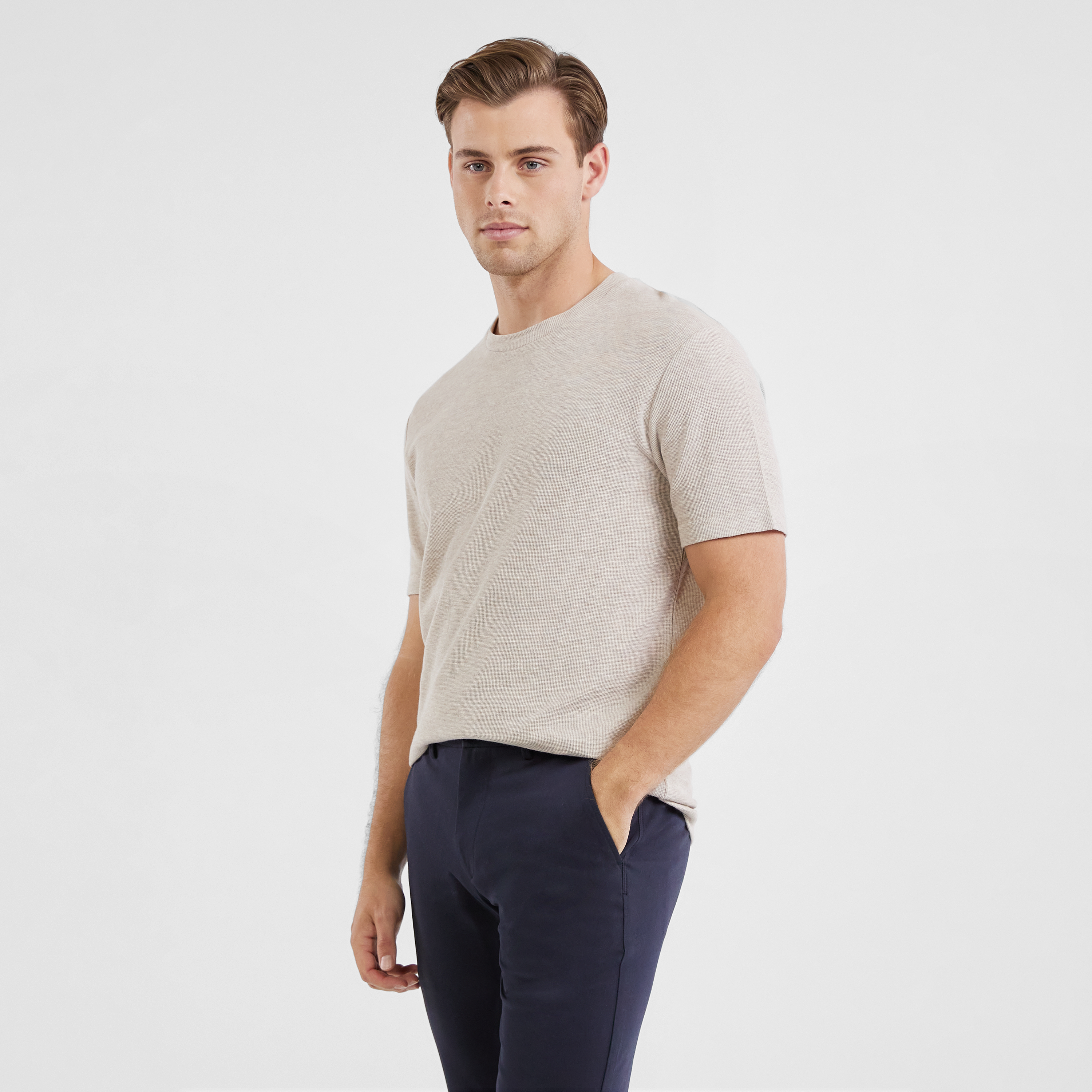 Monte Textured Crew T Shirt