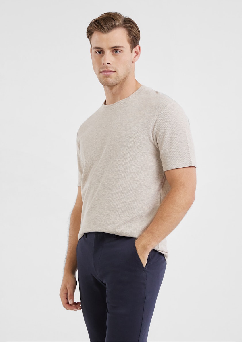 Monte Textured Crew T Shirt