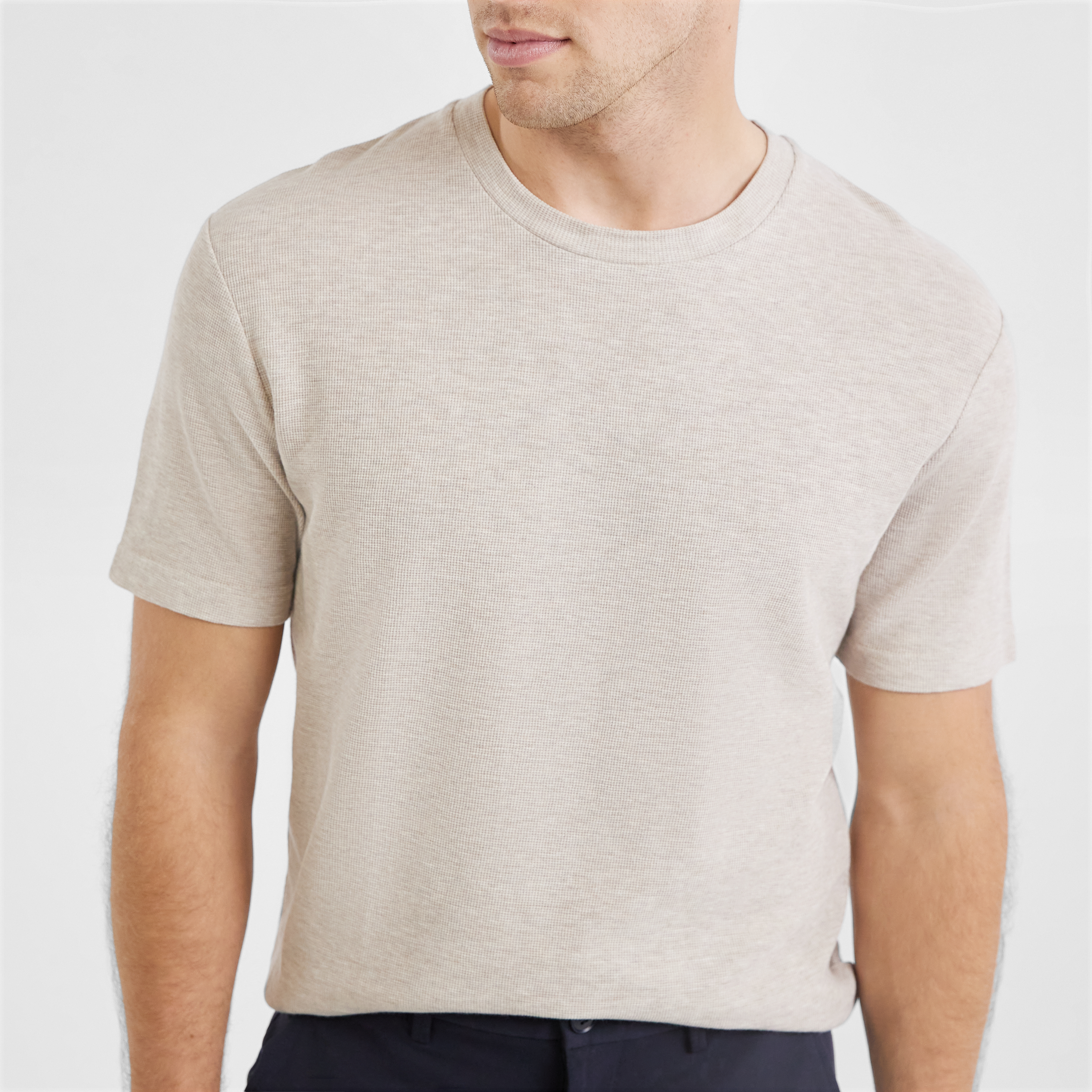 Monte Textured Crew T Shirt