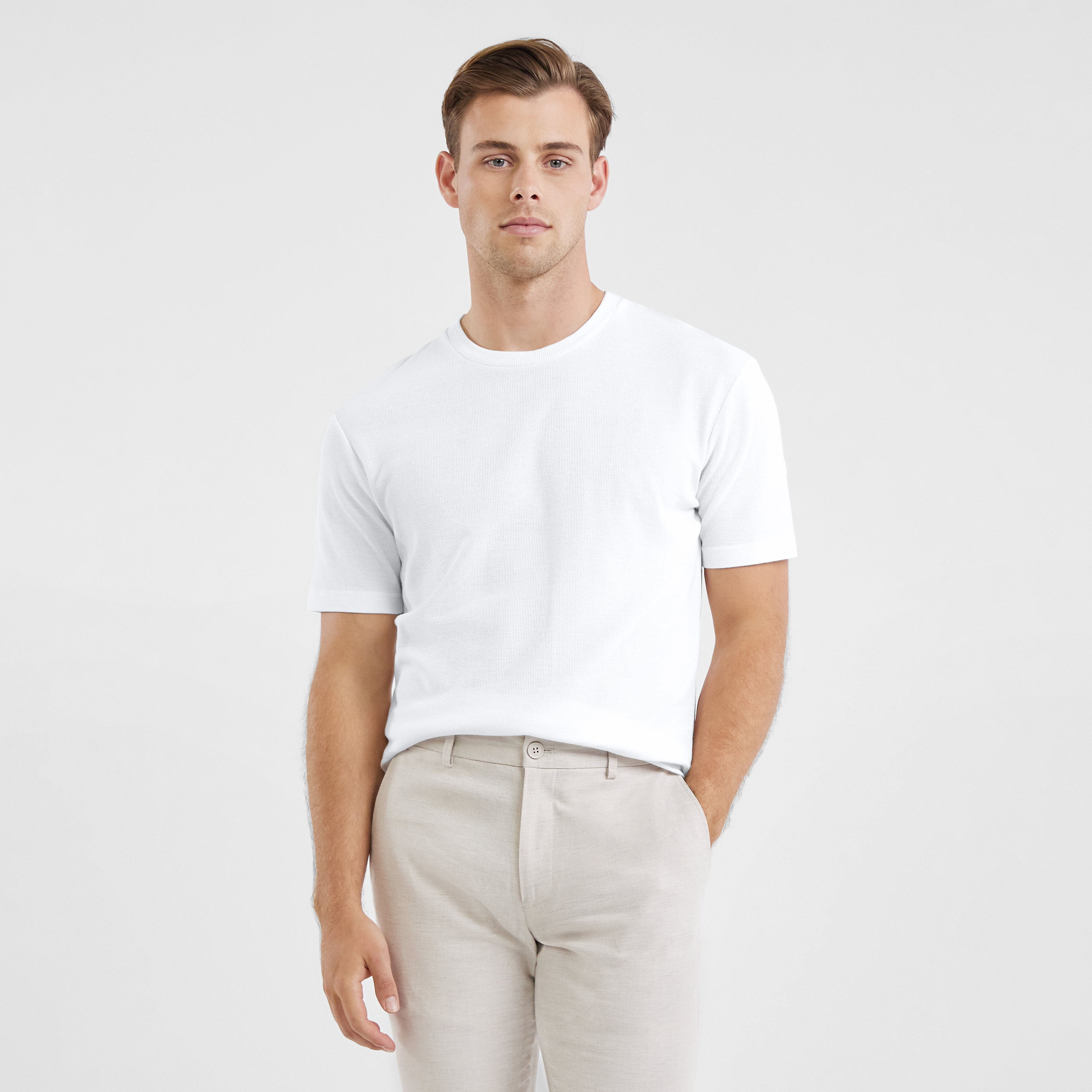 Monte Textured Crew T Shirt