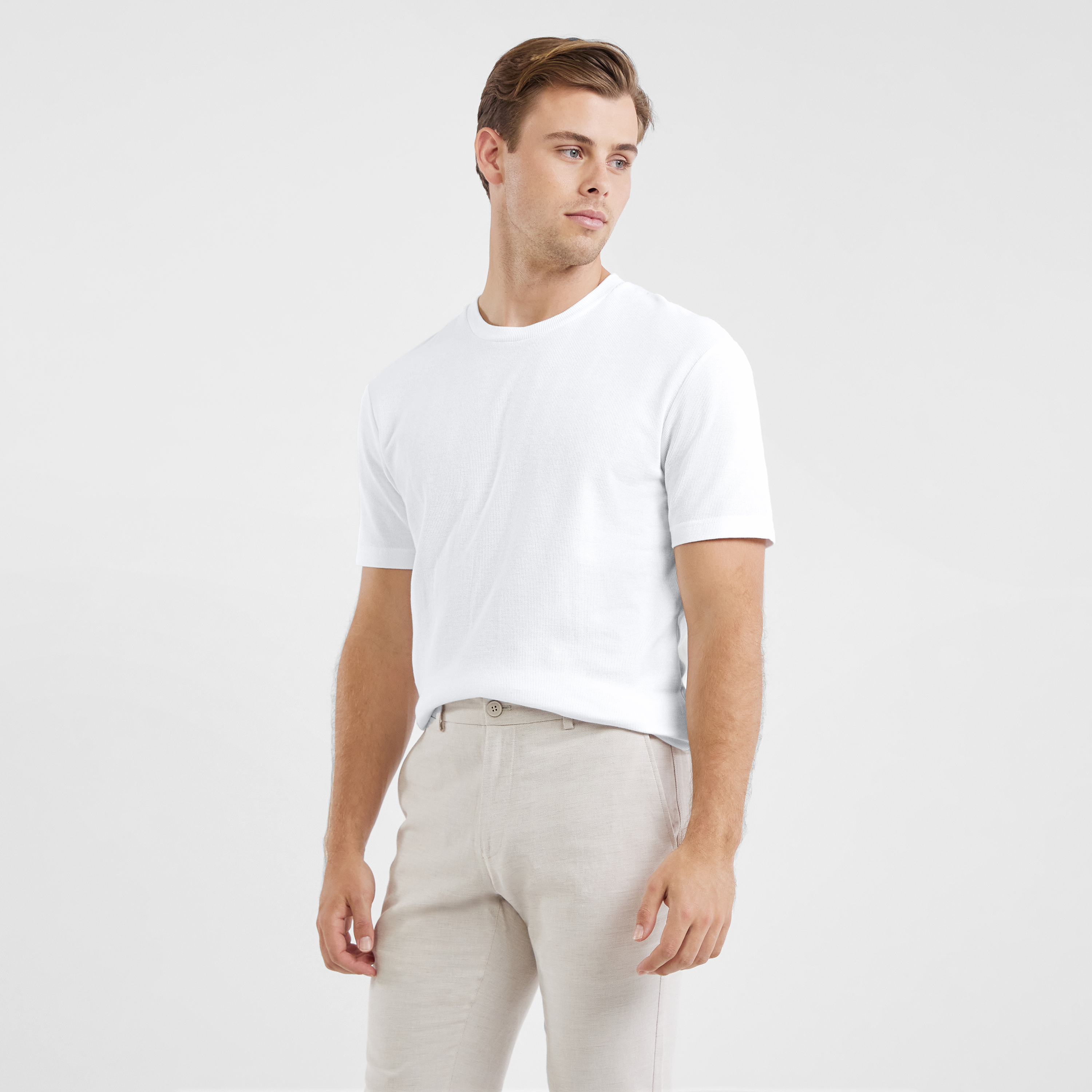 Monte Textured Crew T Shirt