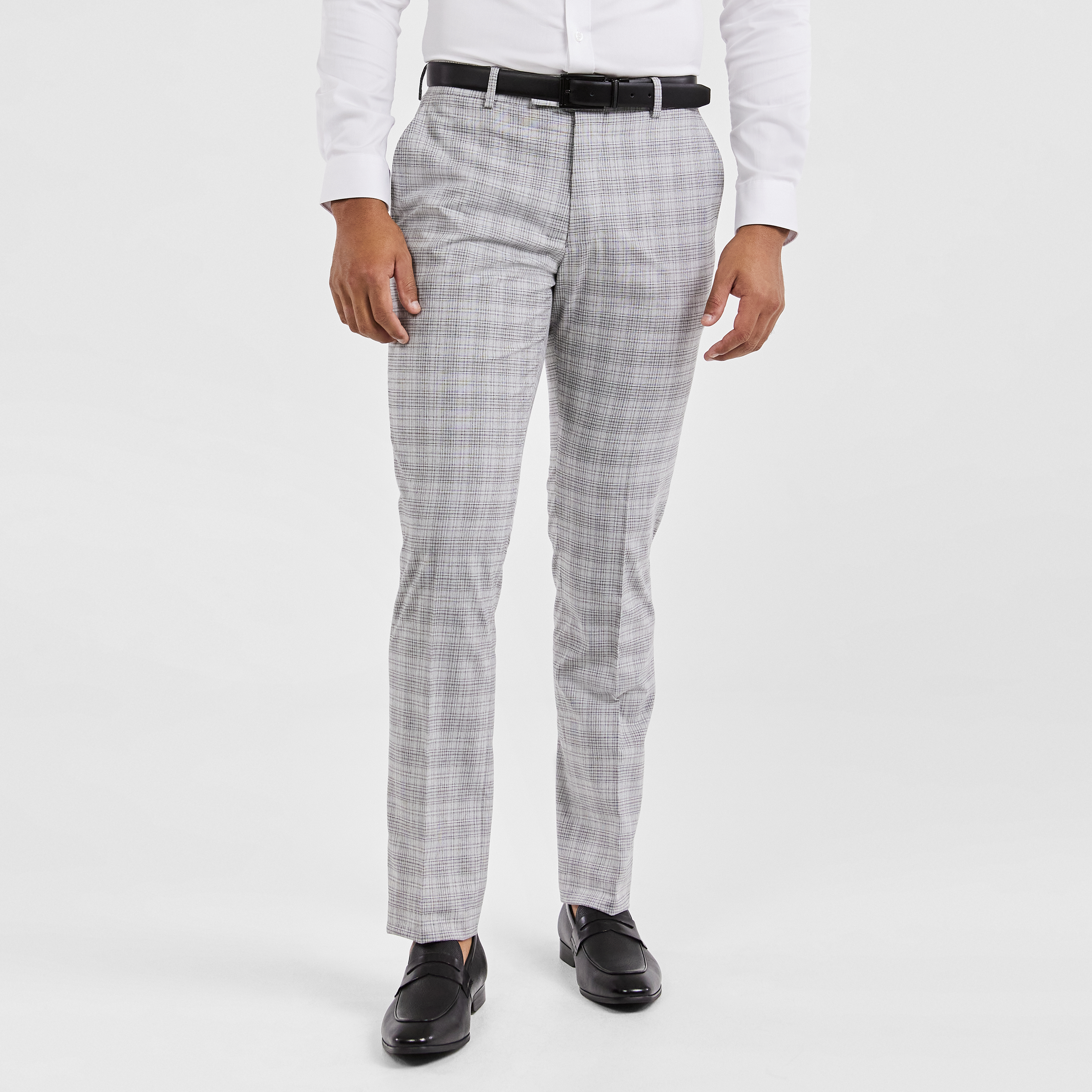Beige checkered suit pants | Tailor Store®