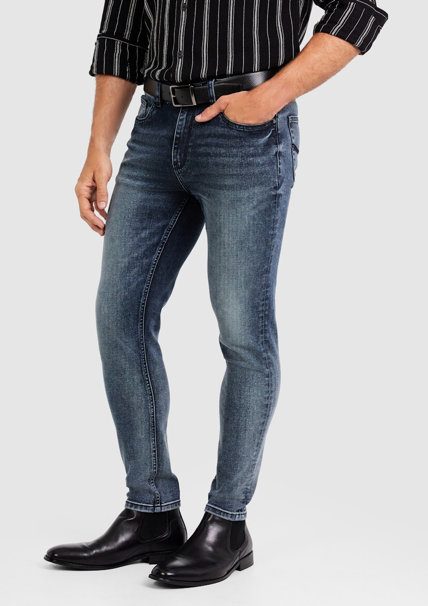 Blue Smoke Phoenix Slim Crop Stretch Jean