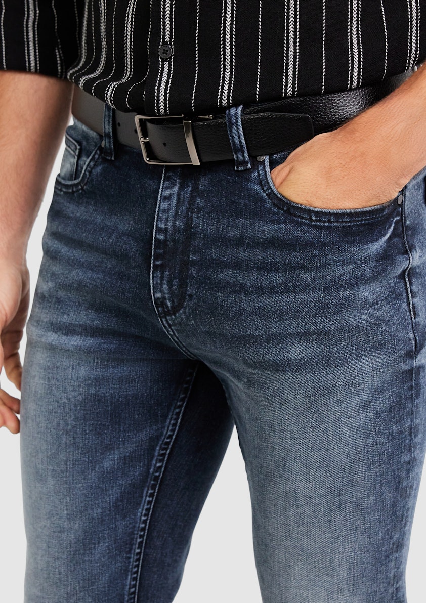 Blue Smoke Phoenix Slim Crop Stretch Jean