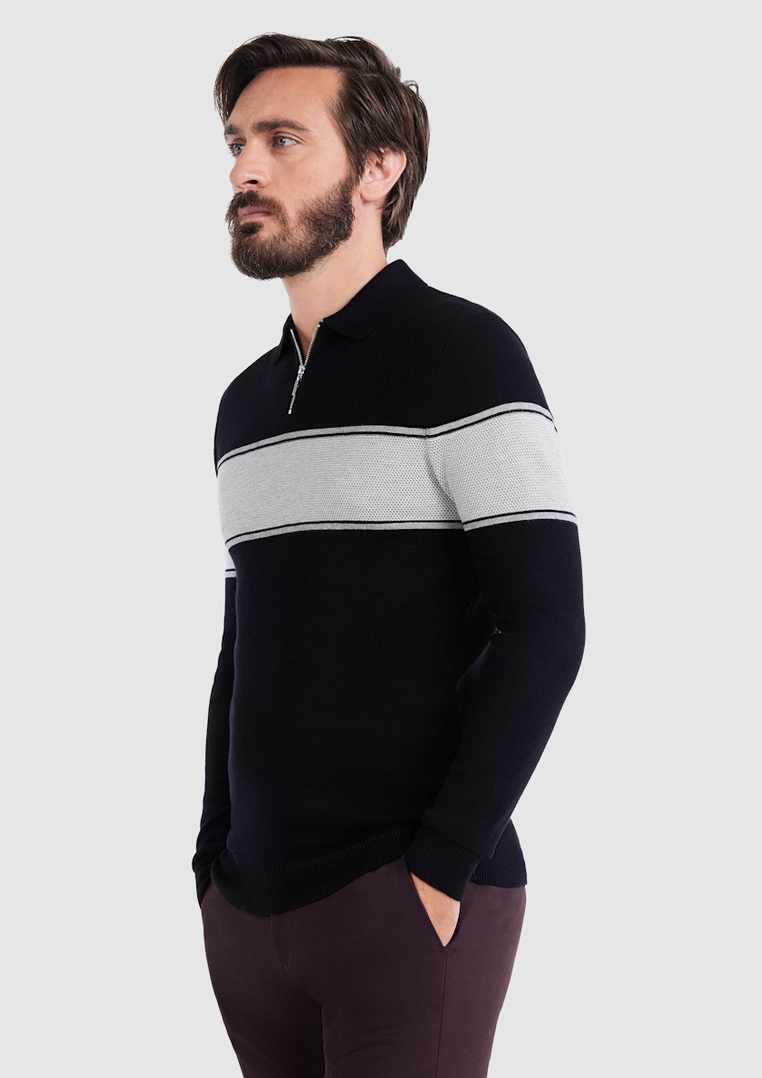 Rival Zip Neck Knit