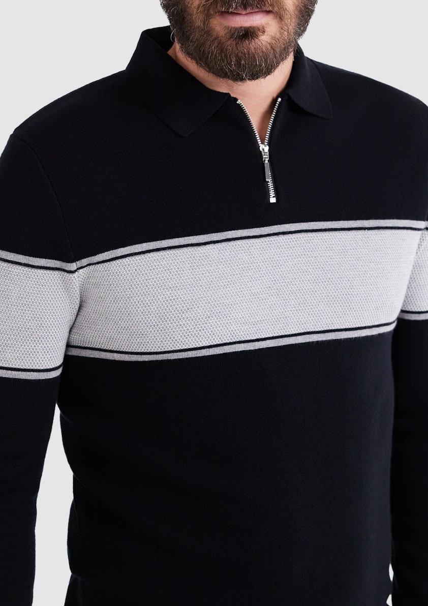 Rival Zip Neck Knit