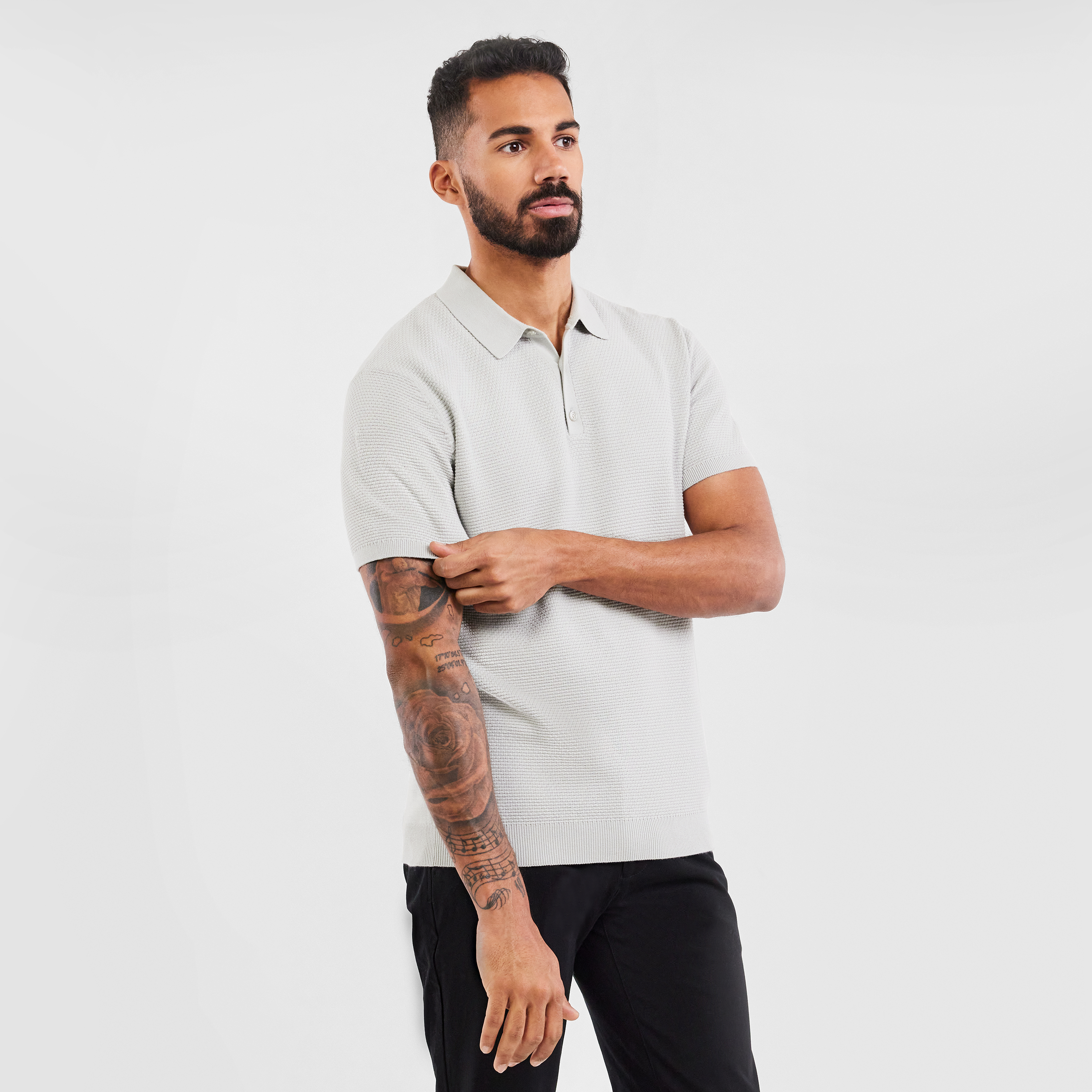 Knit Polos Mens Knitted Polo Shirts Tarocash