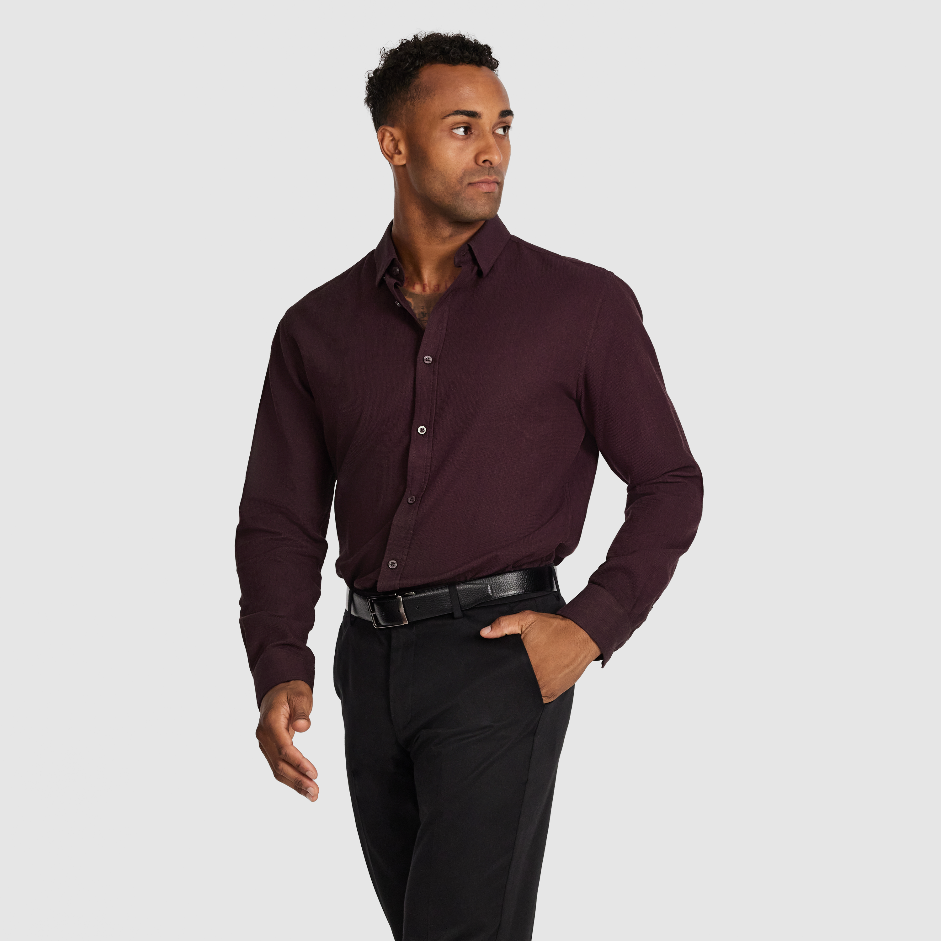 Burgundy Barrett Textured Shirt