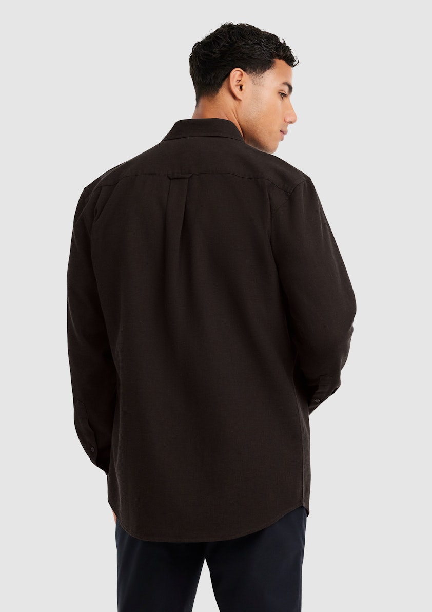 Chocolate Barrett Textured Shirt