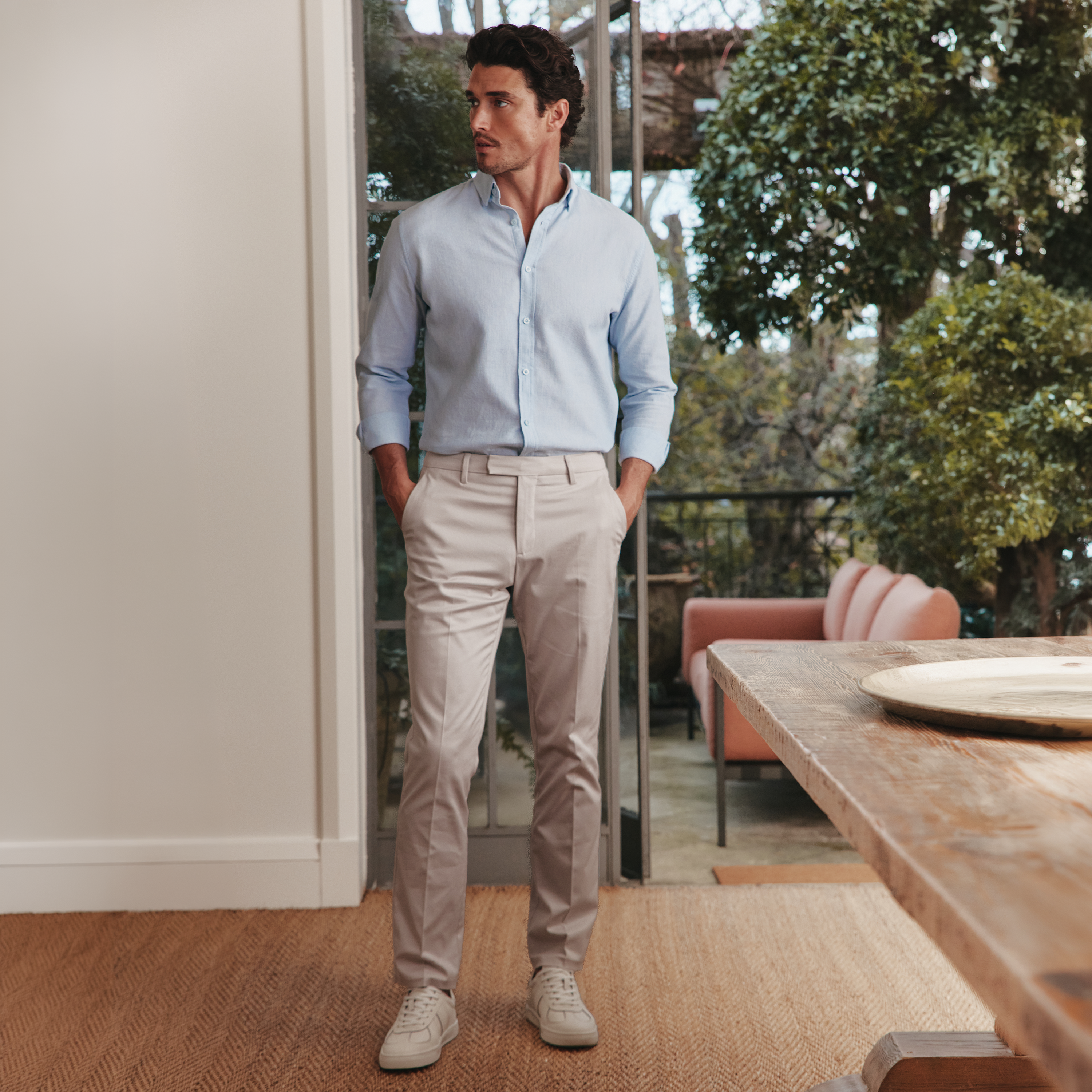 Light Blue Barrett Textured Shirt