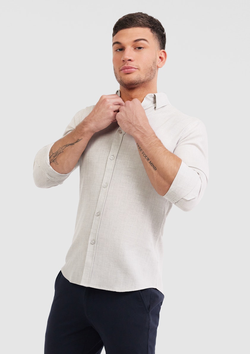 Silver Barrett Textured Shirt