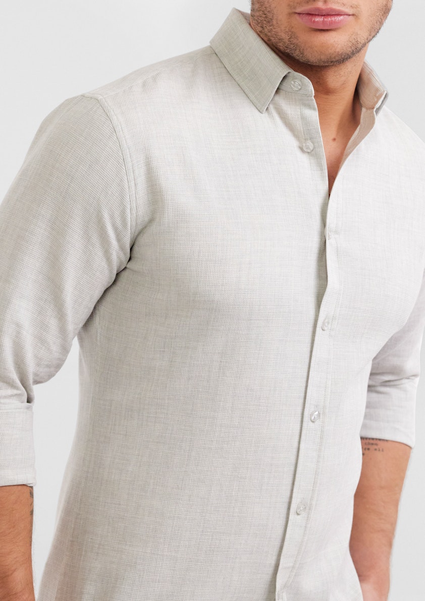 Silver Barrett Textured Shirt