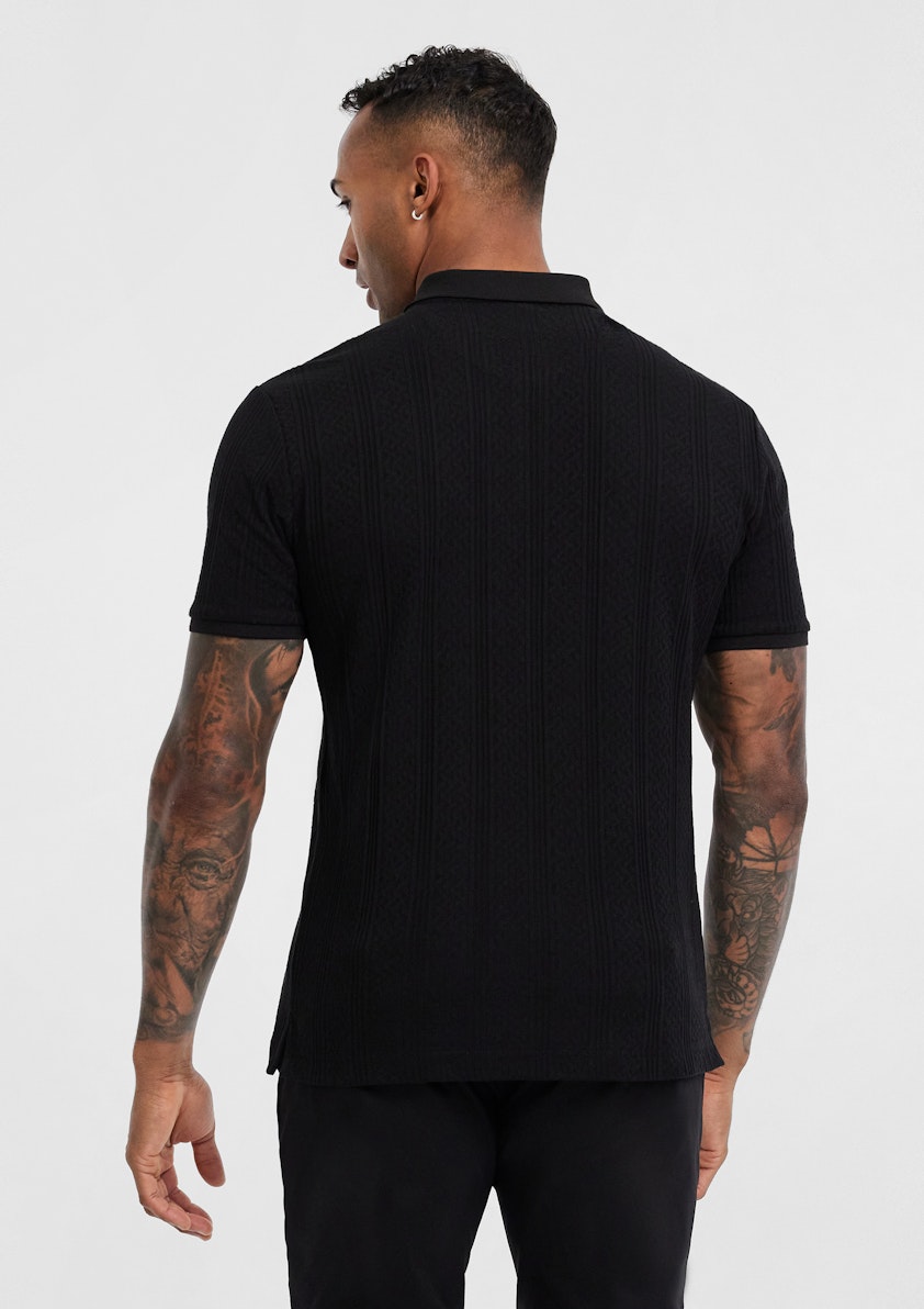 Leroy Textured Zip Polo
