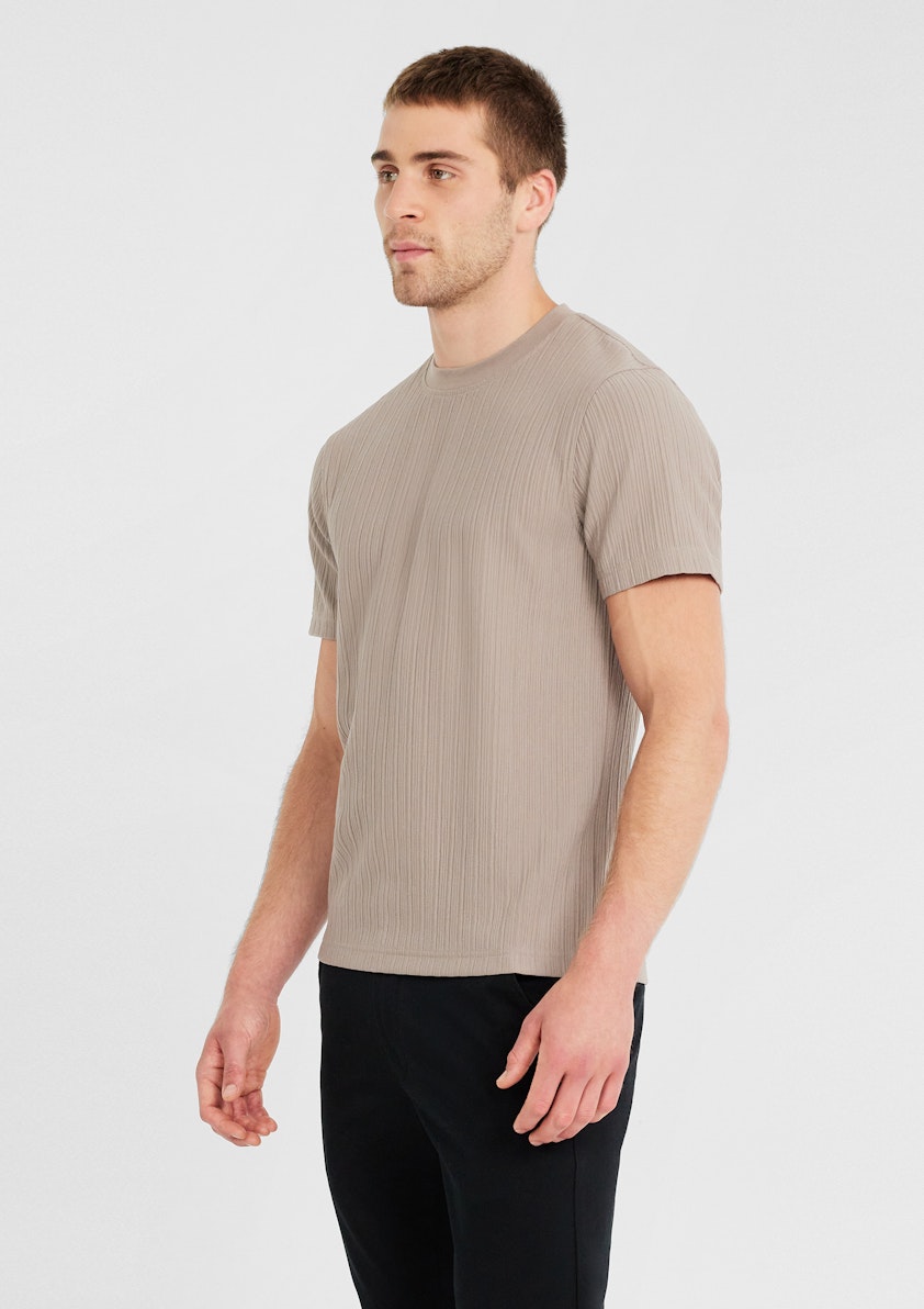 Latte Anston Rib Crew T Shirt