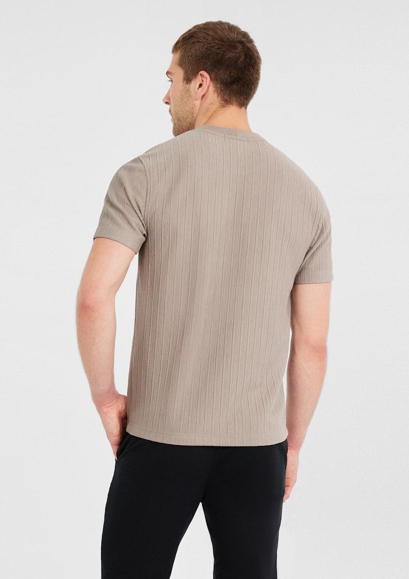 Latte Anston Rib Crew T Shirt