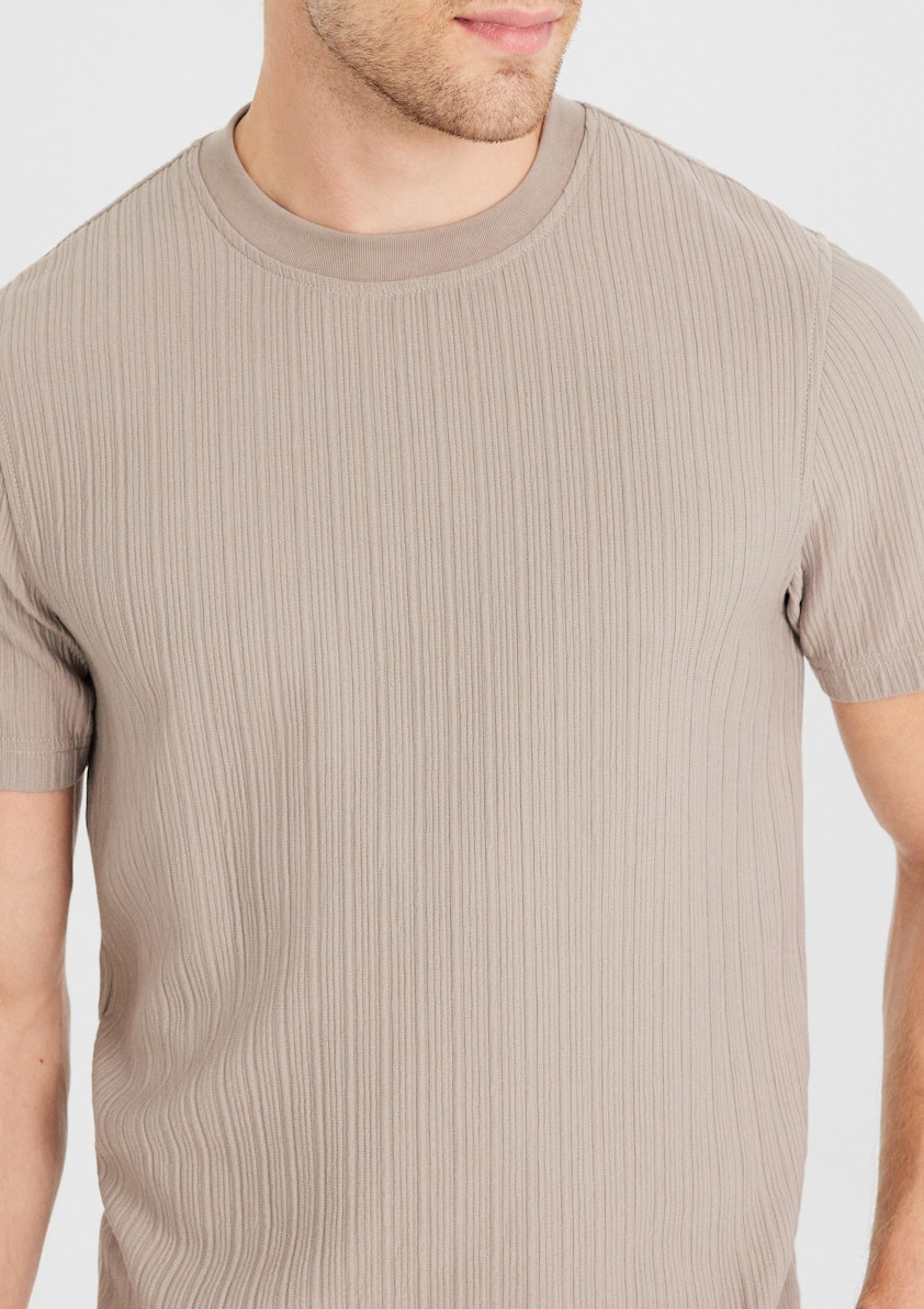 Latte Anston Rib Crew T Shirt
