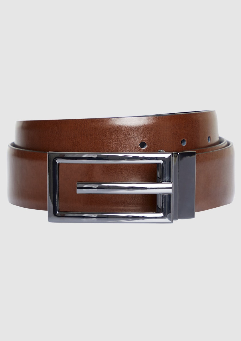 Black / Tan Lucco Reversible Belt