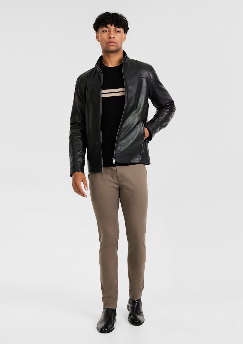 Black Hudson Genuine Leather Jacket