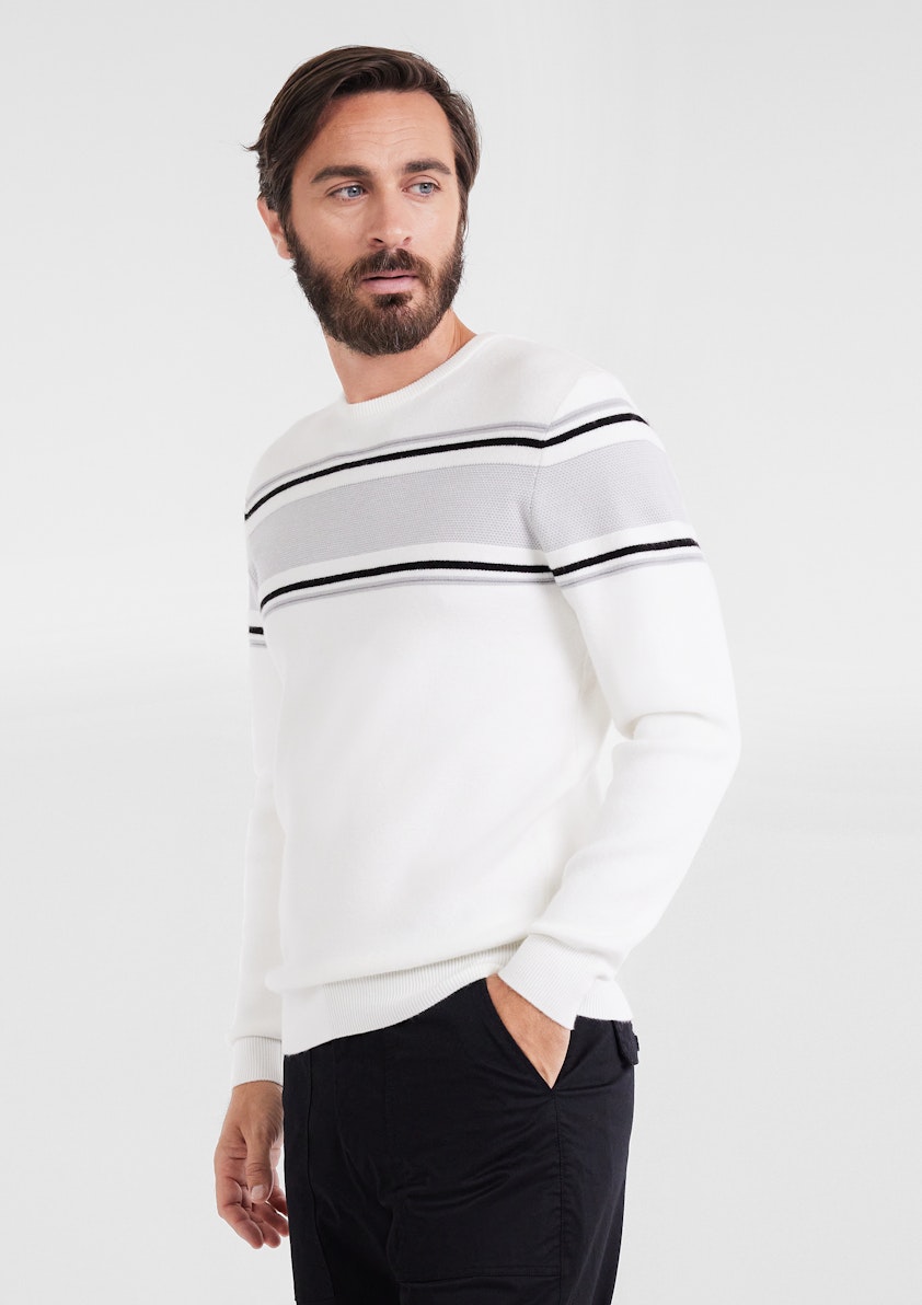 Winter White Rafa Textured Knit