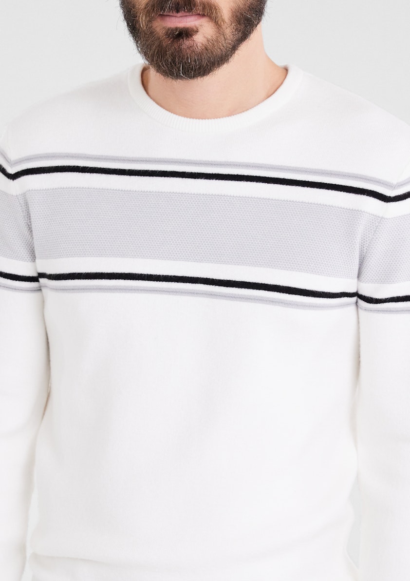 Winter White Rafa Textured Knit