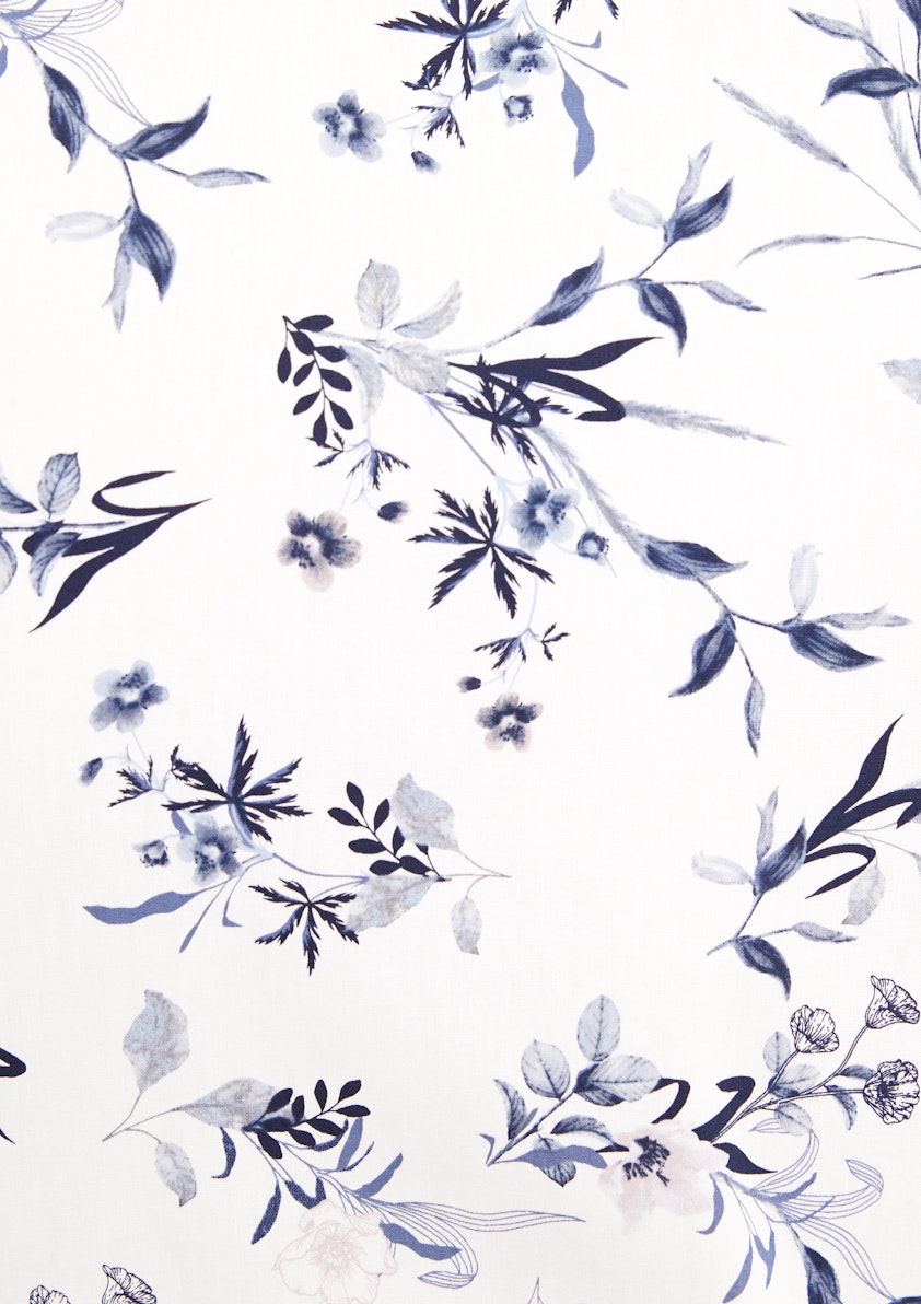 White Keyside Slim Leaf Shirt